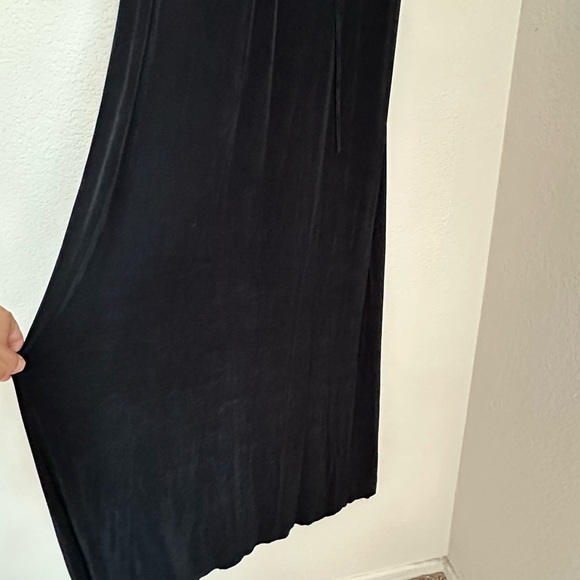 Free People Black Hypnotized Knit Black Maxi Dress Strappy Cutout Size L, Boho - Picture 4 of 11